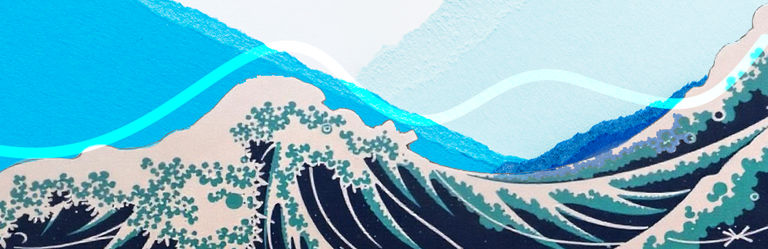 "Illustration of market waves symbolizing the unpredictable nature of business cycles and investor sentiment shifts.