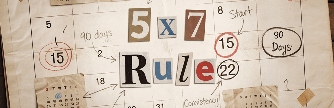 A calendar marking progress, because learning how to build better habits starts with showing up most days, not every day.